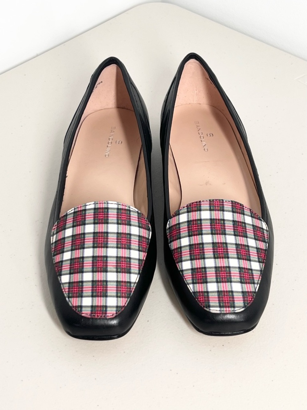 Bandolino Liberty Tartan Plaid Leather Loafers 10